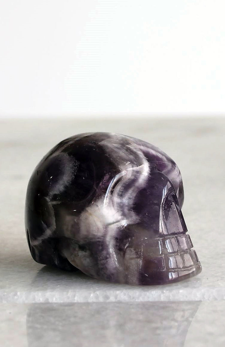 Chevron Amethyst Skull